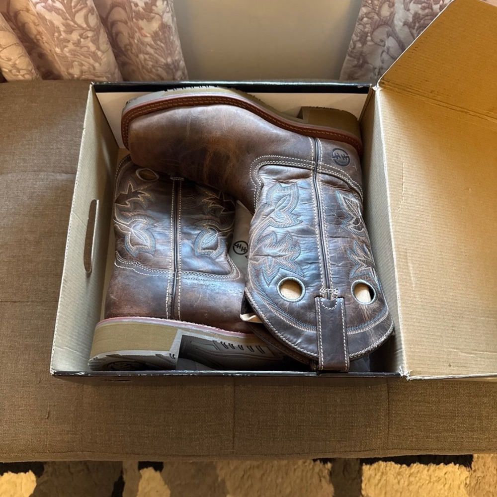 Womens Double H composite toe western cowboy boots sz 8